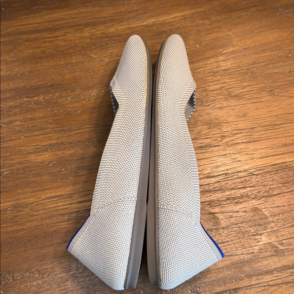 ROTHY’s The Flat Round Toe Flax Birdseye Grey and Cream - Picture 6 of 15